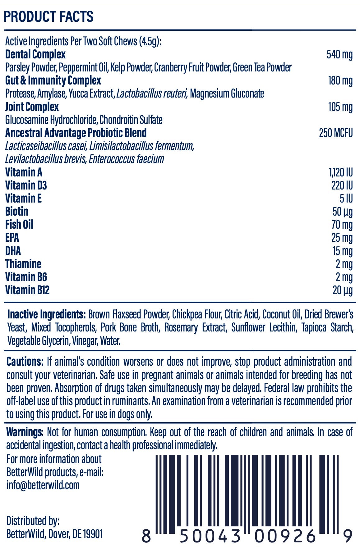 Nutritional Facts